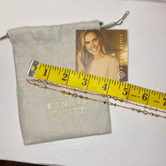 ❤️NWT❤️ Addison Rose Gold 20” Long Necklace Dichroic Glass with Dust Bag - Picture 3 of 5